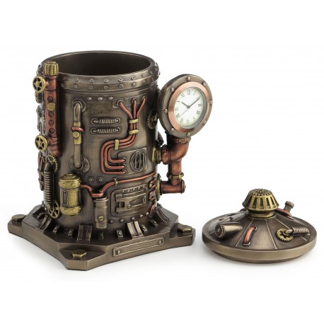 Steampunk tajemnicza maszyna z zegarem - schowek