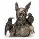 Norse God Odin with ravens half bust