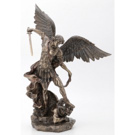 Saint Michael Standing Over Demon With Sword
