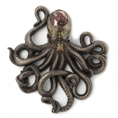 Steampunk Rebreather Octopus (wall plaque)