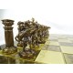 Large, exclusive brass chess pieces - Archers