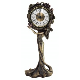 Art-Nouveau clock with a woman