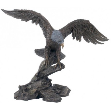 Eagle with wings spread