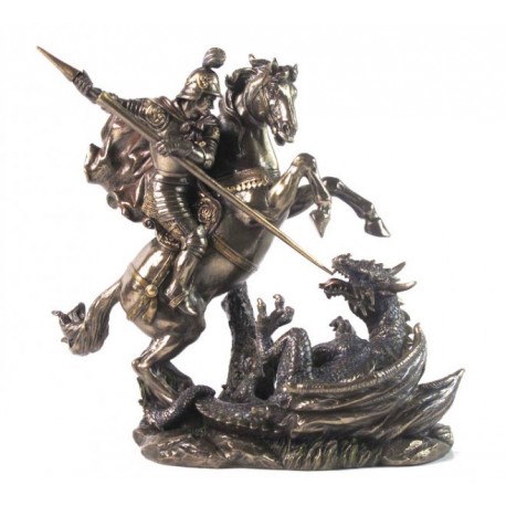 St. George on a horse fighting a dragon