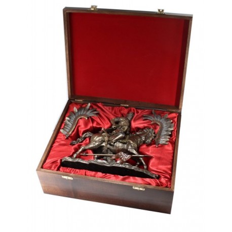 Hussar in a wooden box