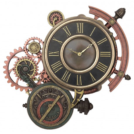 Zegar ścienny astrolabium Steampunk